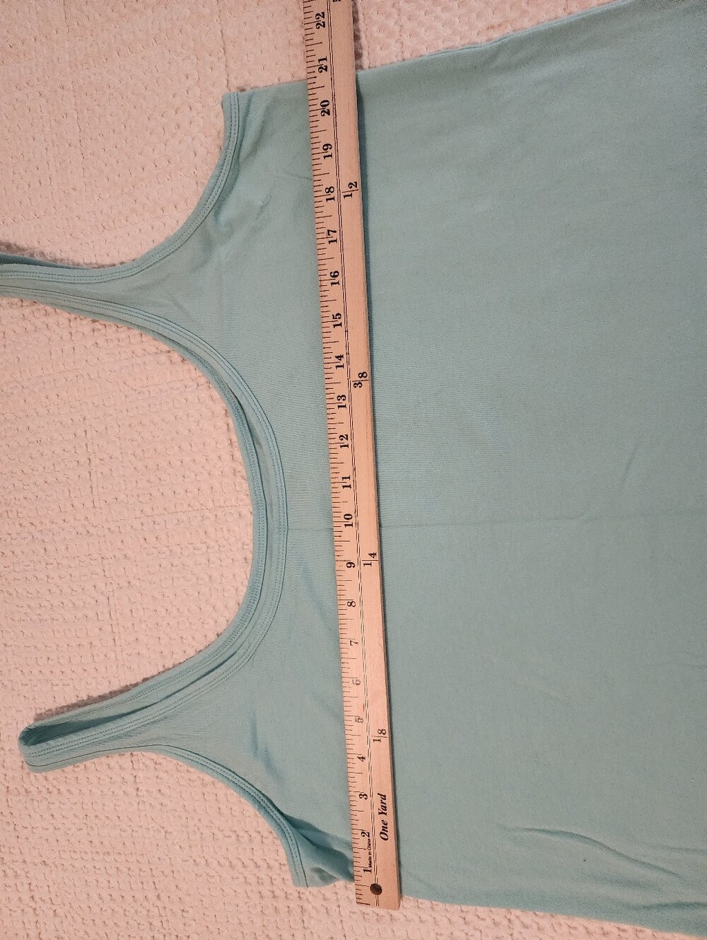 Simply Emma Women’s Sleeveless Tank Top Pastel Aqua Cotton Spandex 1X - Picture 4 of 8